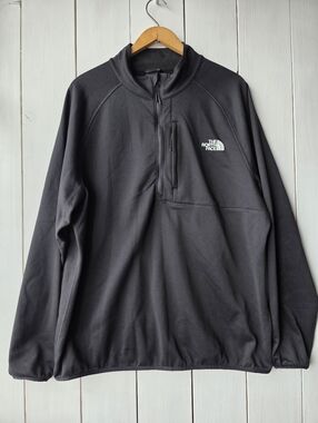 The North Face Canyonlands 1/2 Zip Polyester Pullover Sweater Black Mens XL
